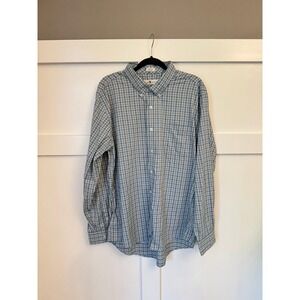 Onward Reserve tailored fit button front long sleeve xxl‎ blue plaid EUC